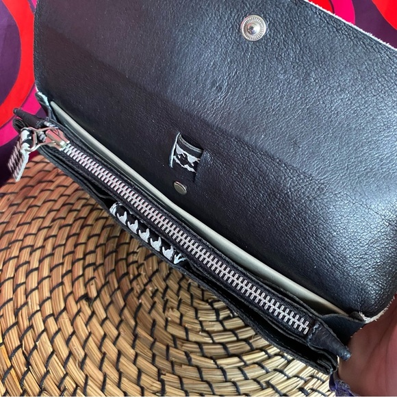 Daniella Lehavi Artisan Leather Houndstooth Black White Clutch Wristlet Bracelet - Picture 8 of 16